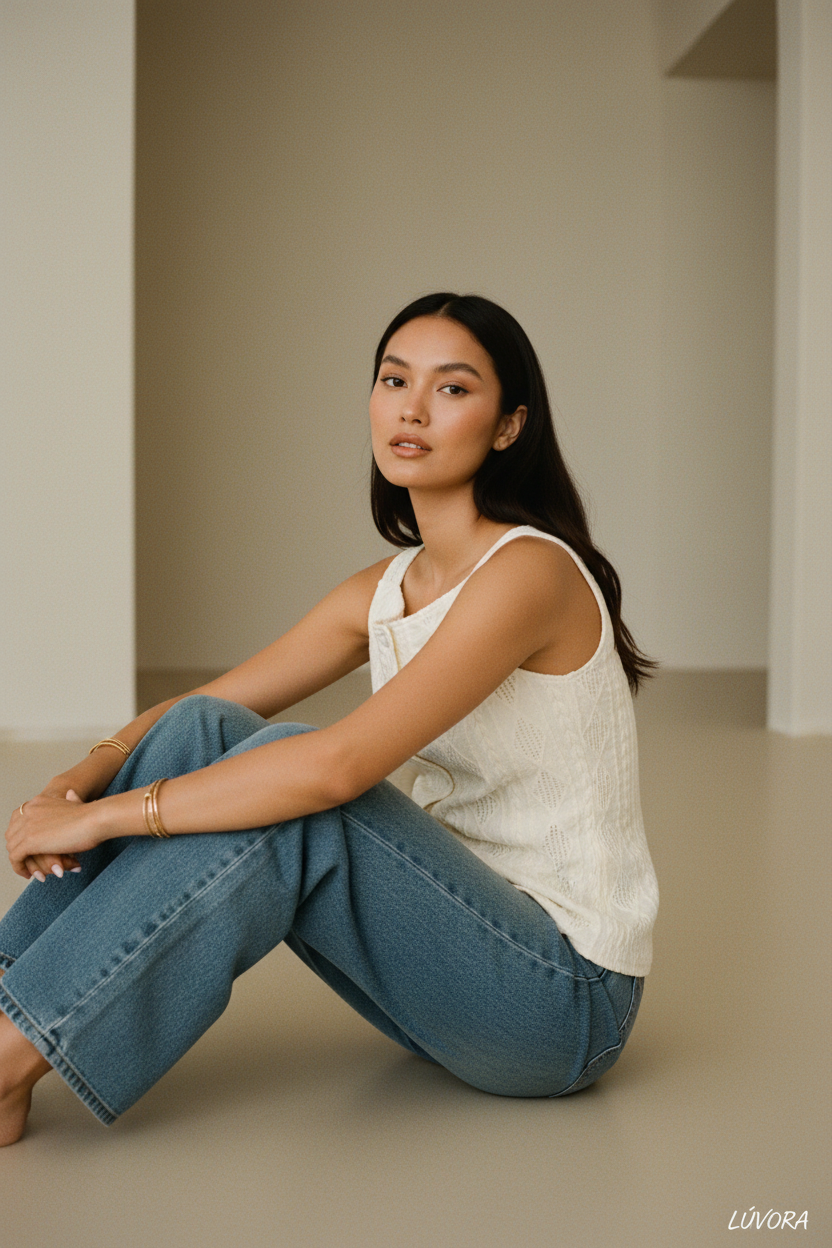 Camisa Estructurada con Textura Geométrica - LÚVORA