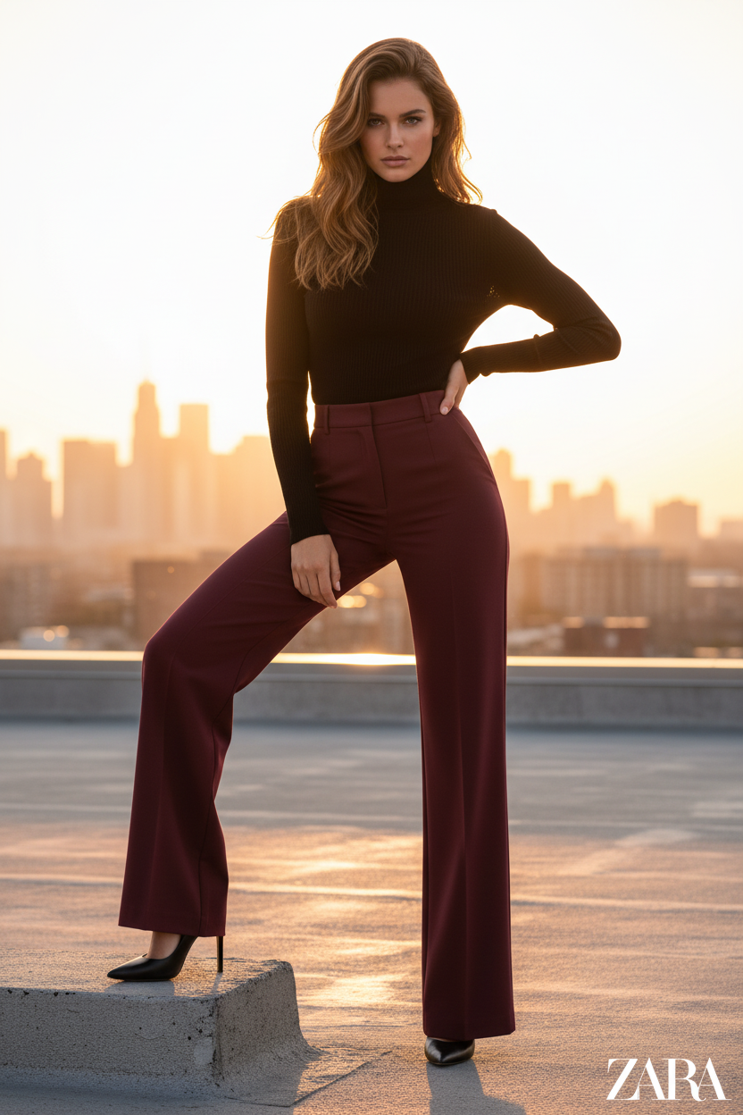 Pantalones Elegantes de Cintura Alta - LÚVORA