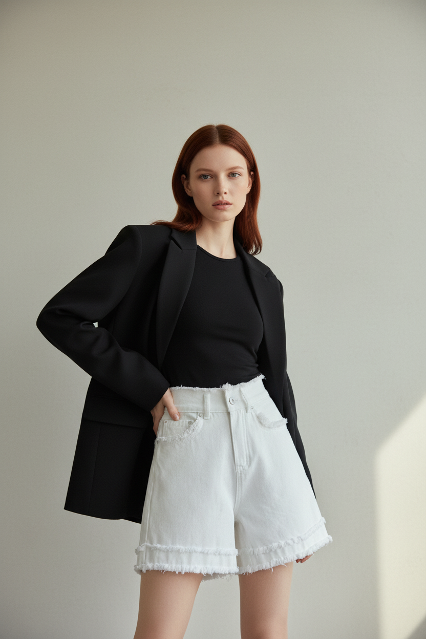 Shorts de Denim Chic - LÚVORA