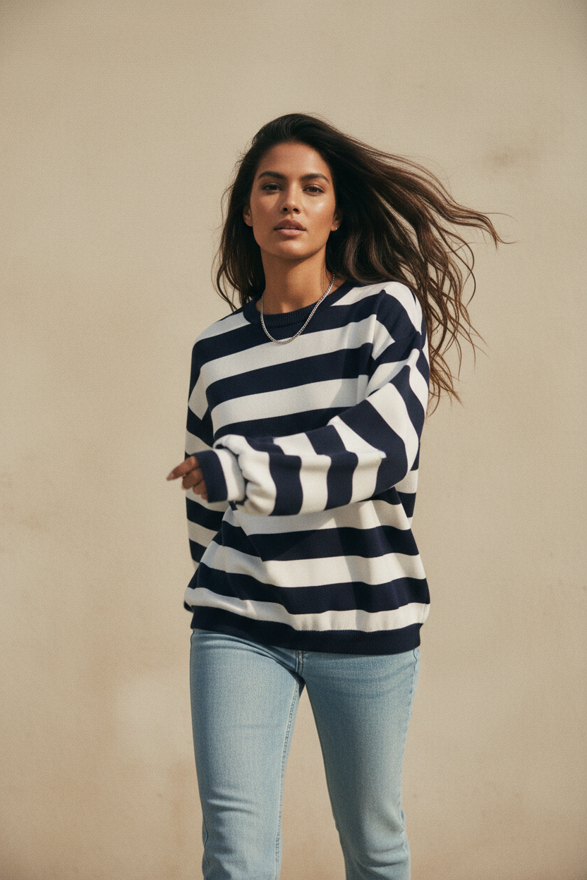 Top Esencial de Rayas Otoñales - LÚVORA