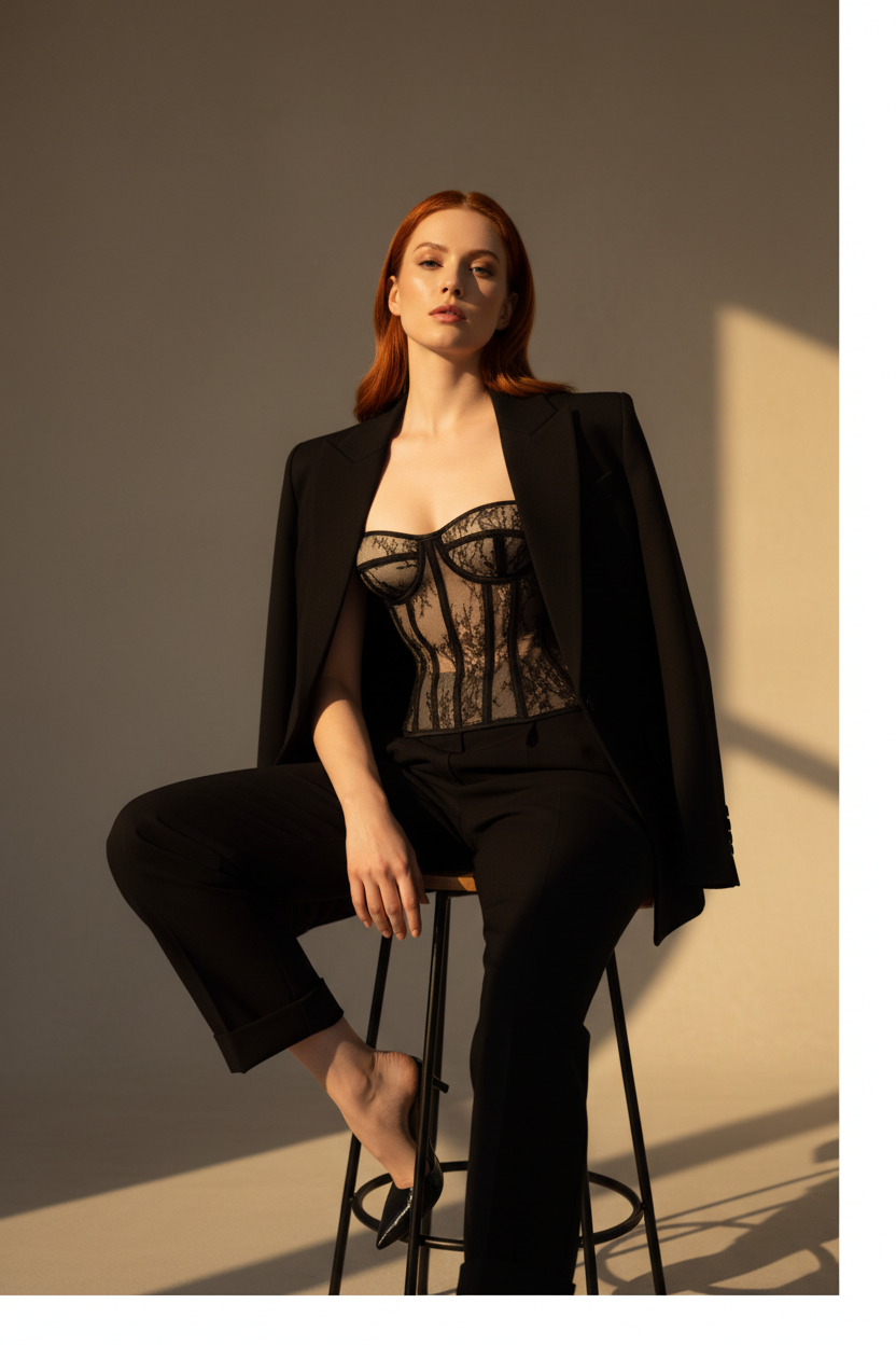 Corpiño de Encaje Sin Tirantes con Soporte - LÚVORA