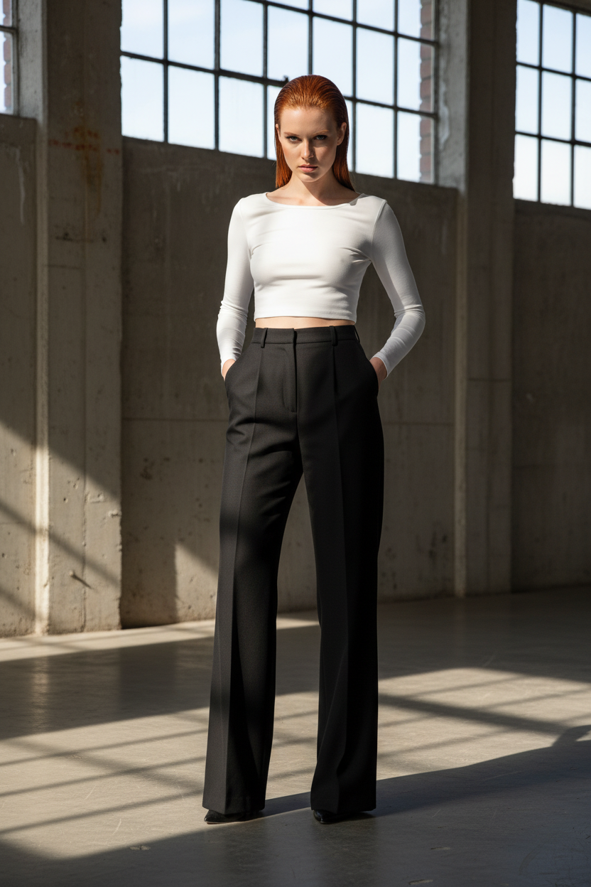 Pantalones Elegantes de Talle Alto - LÚVORA