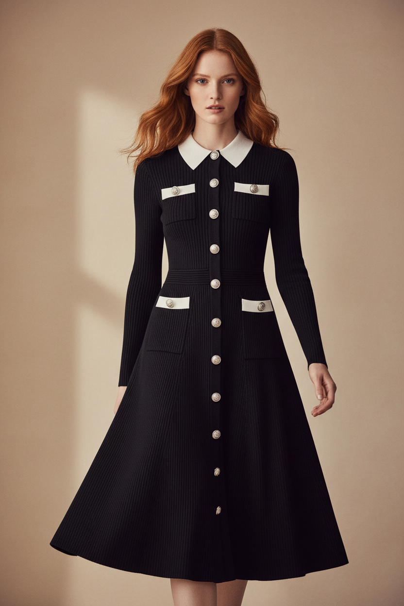 Vestido Mini de Punto Premium - LÚVORA