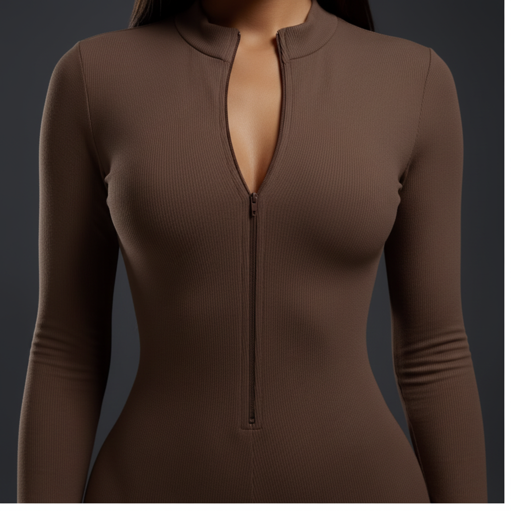 Mono Chic de Manga Larga con Cierre - LÚVORA