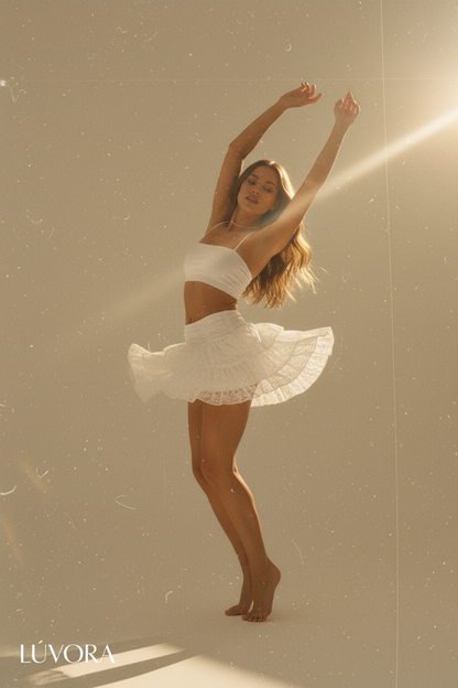 Falda Short Coquette con Volantes - LÚVORA