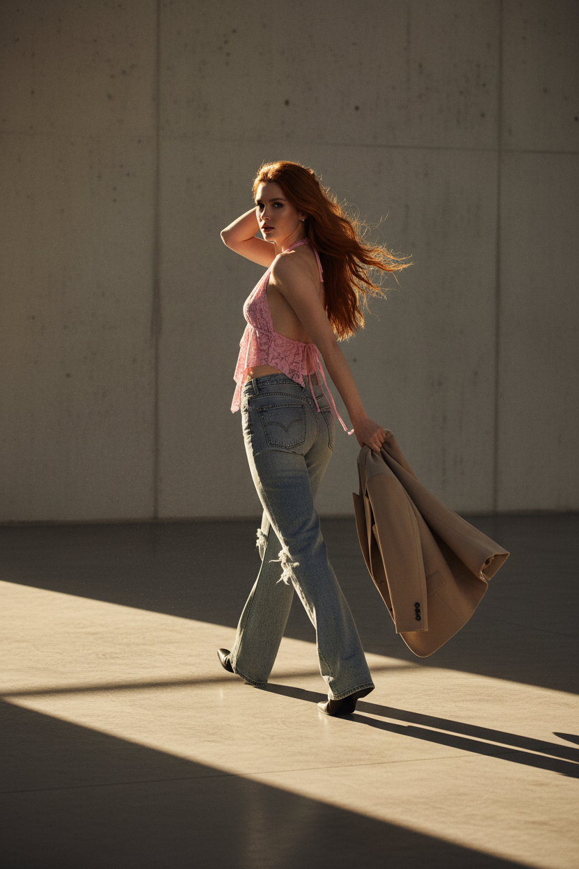 Top Crop Sexy con Volantes de Encaje - LÚVORA