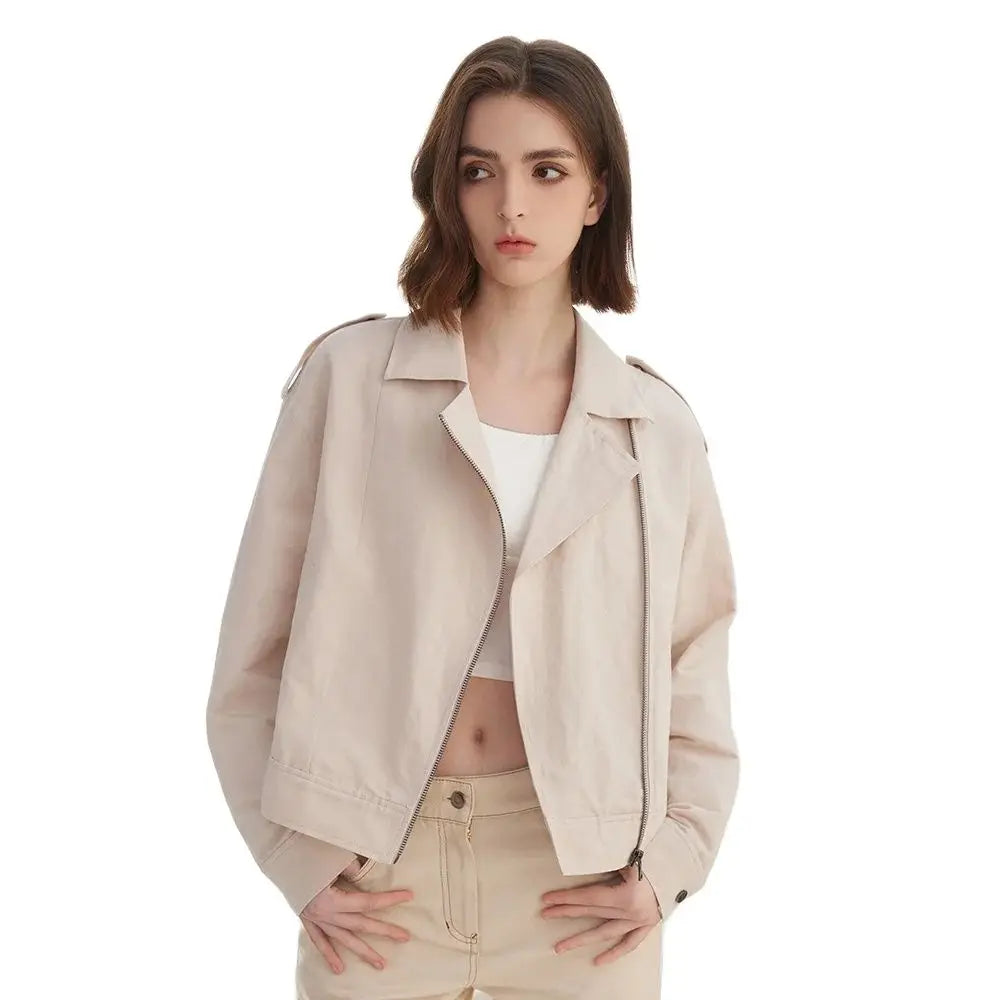 Abrigo Corto de Lino y Algodón Elegante - LÚVORA