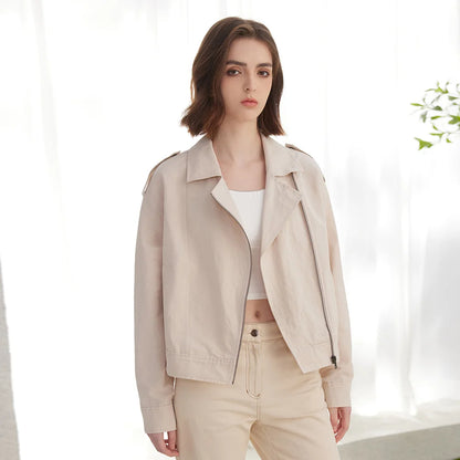 Abrigo Corto de Lino y Algodón Elegante - LÚVORA