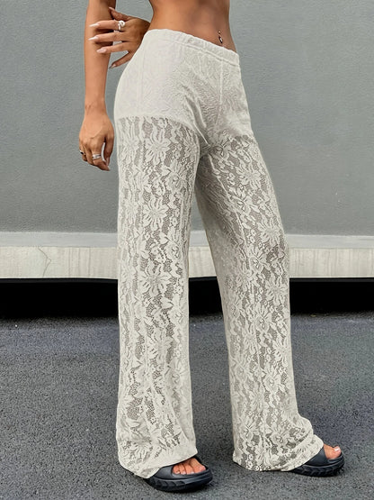 Pantalones Elegantes de Encaje Chic - LÚVORA