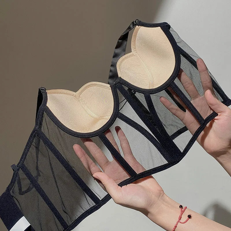 Sujetador Sensual de Encaje Transparente - LÚVORA