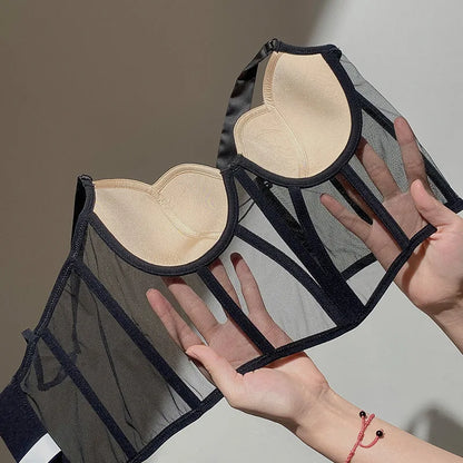 Sujetador Sensual de Encaje Transparente - LÚVORA