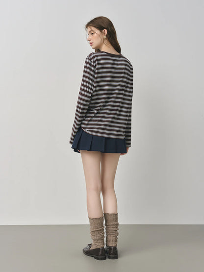 Camiseta Oversize Retro a Rayas - LÚVORA