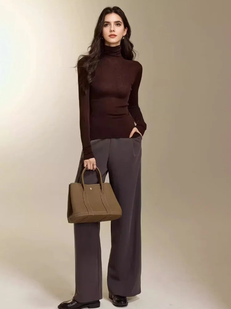 Suéter de Cuello Alto de Merino - LÚVORA