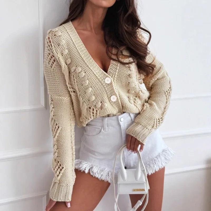 Cardigan Elegante de Flores - LÚVORA