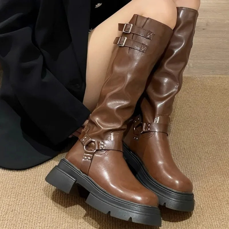 Botas Elegantes de Cuero hasta la Rodilla - LÚVORA