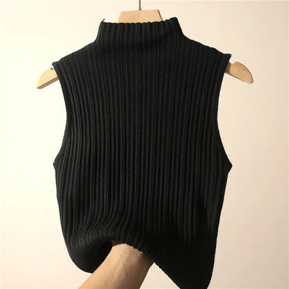 Top de Punto Cuello Alto Sofisticado - LÚVORA