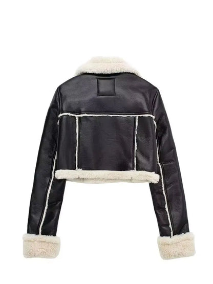 Chaqueta de Cuero Sintético Vintage - LÚVORA