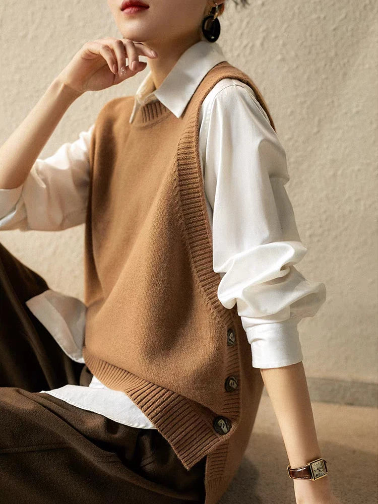 Chaleco de Lana Merino Elegante - LÚVORA