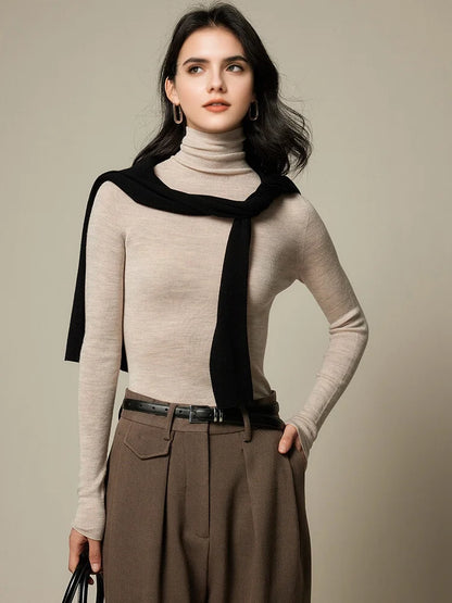 Suéter de Cuello Alto de Merino - LÚVORA