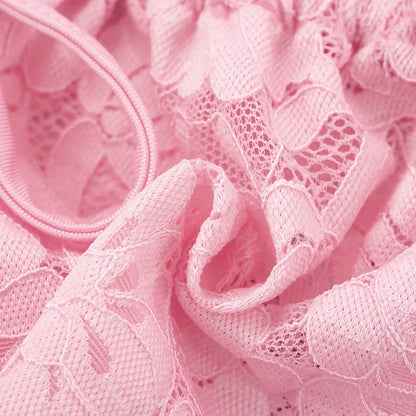 Top Crop Sexy con Volantes de Encaje - LÚVORA