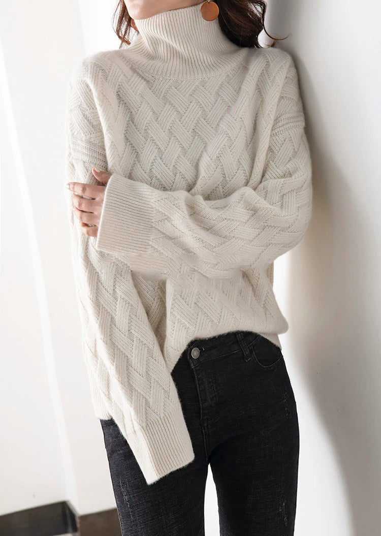 Suéter de Lana Merino con Cuello - LÚVORA