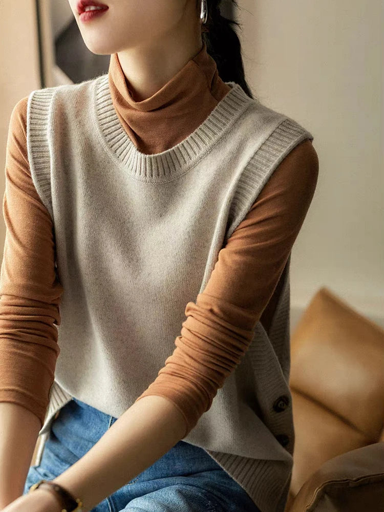 Chaleco de Lana Merino Elegante - LÚVORA