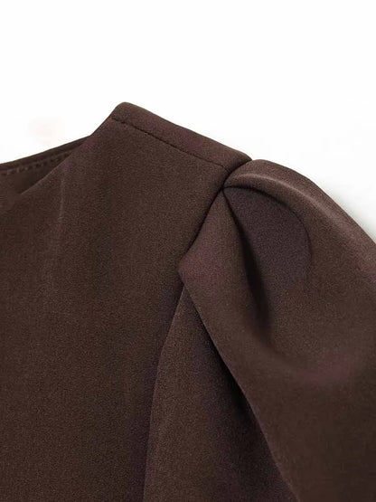 Vestido Corto Elegante de Otoño - LÚVORA