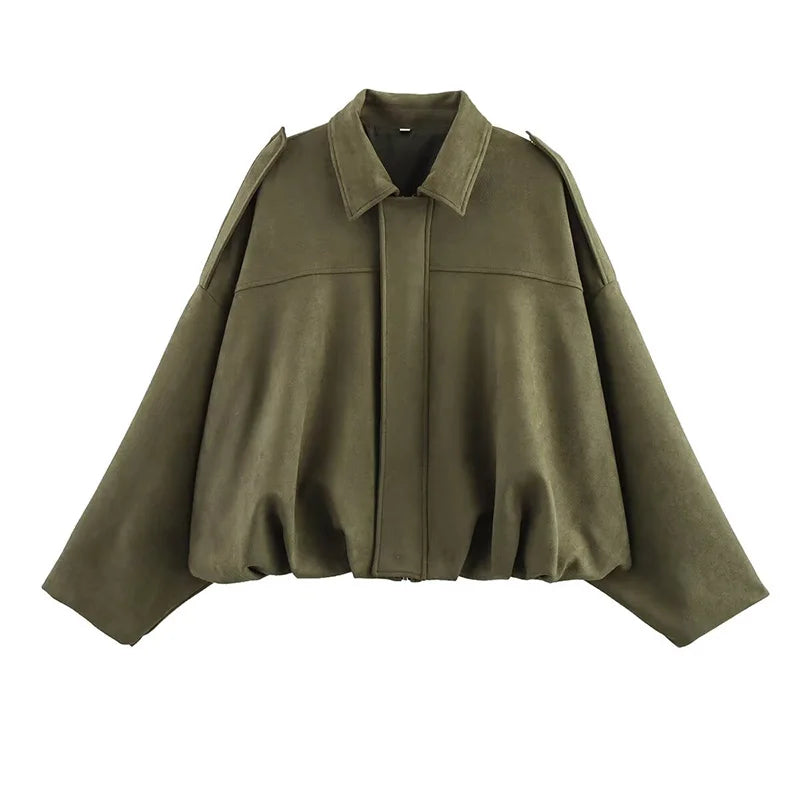 Chaqueta Bomber Vintage Chic para Mujeres - LÚVORE