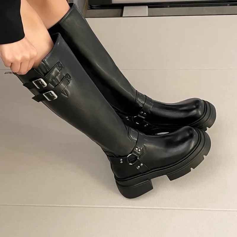 Botas Elegantes de Cuero hasta la Rodilla - LÚVORA