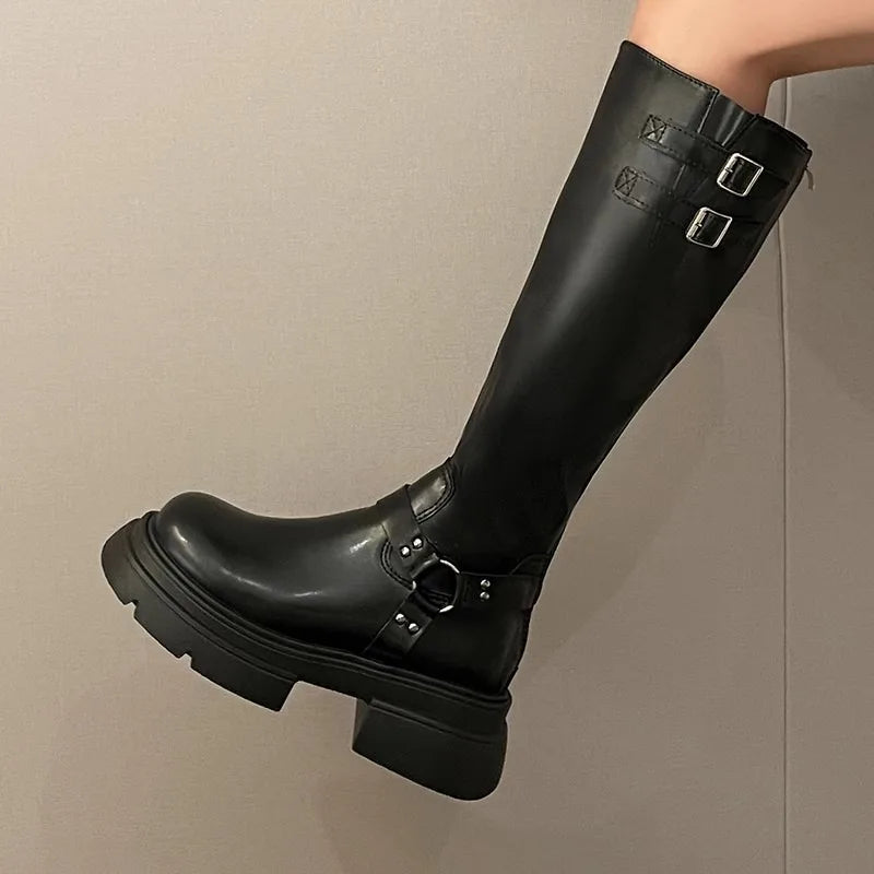 Botas Elegantes de Cuero hasta la Rodilla - LÚVORA