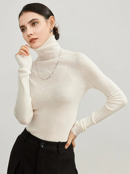 Suéter de Cuello Alto de Merino - LÚVORA