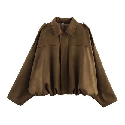 Chaqueta Bomber Vintage Chic para Mujeres - LÚVORE