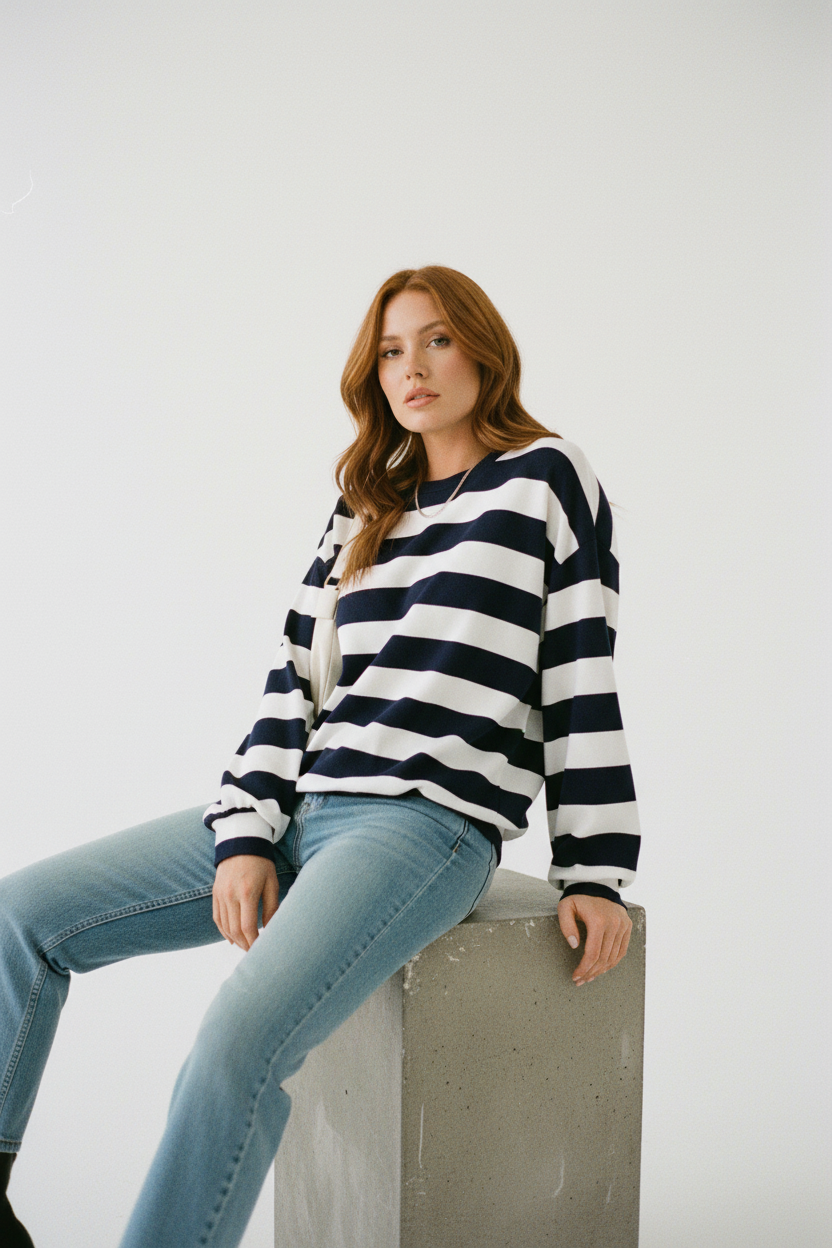 Top Esencial de Rayas Otoñales - LÚVORA