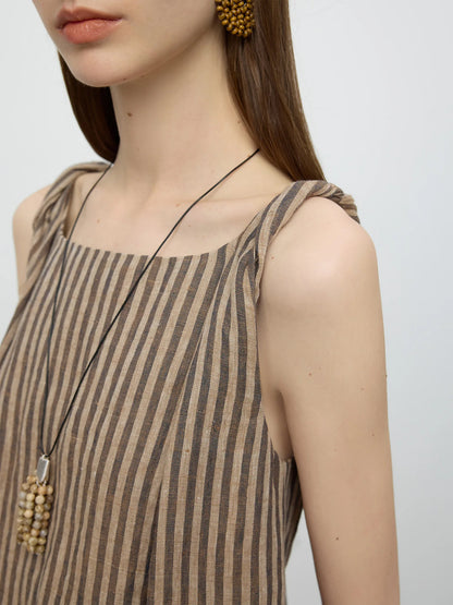 Conjunto de Top y Shorts de Lino Stripes Chic - LÚVORA