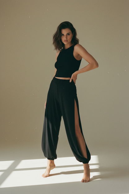 Pantalón Urbano Fluido con Aberturas - LÚVORA