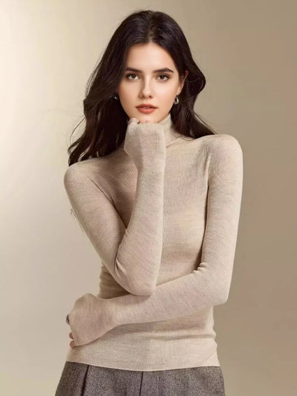 Suéter de Cuello Alto de Merino - LÚVORA