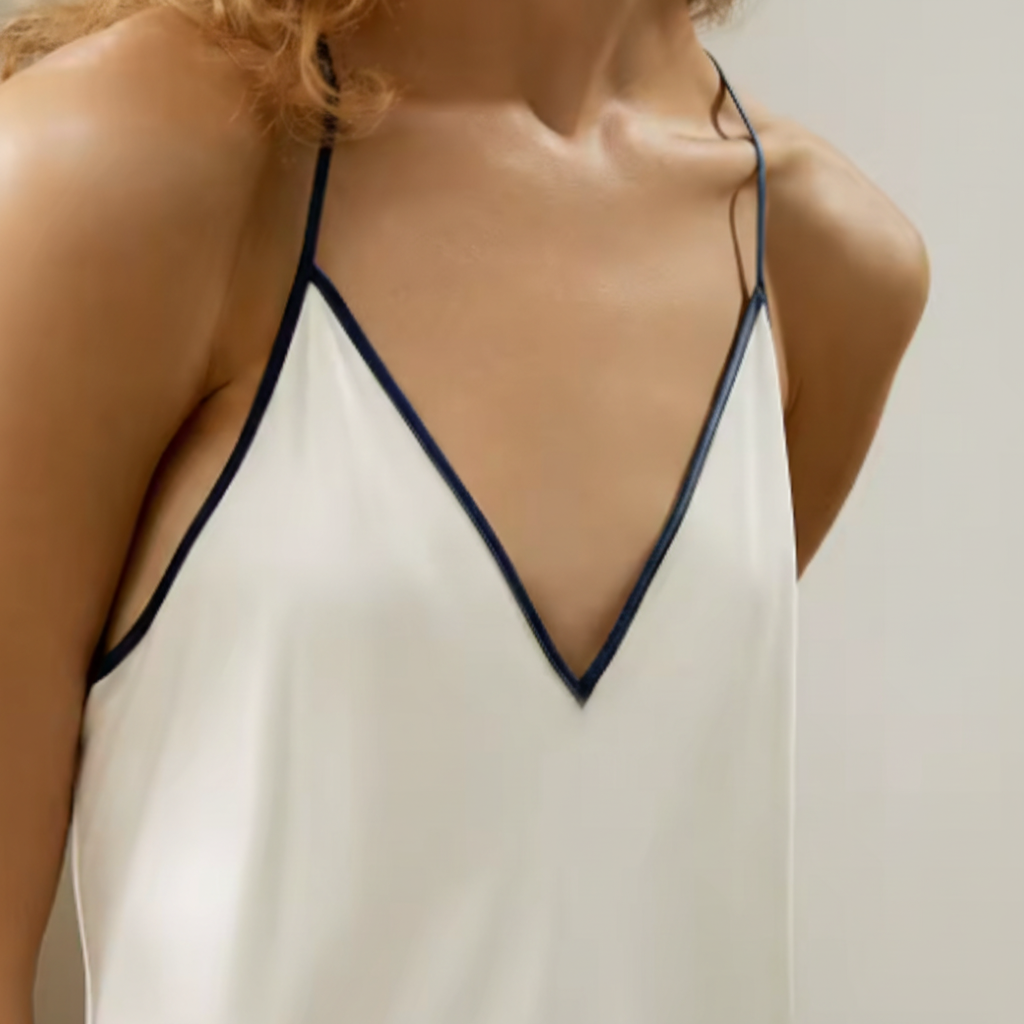 Vestido de Noche de Seda Ante Minimalista - LÚVORA