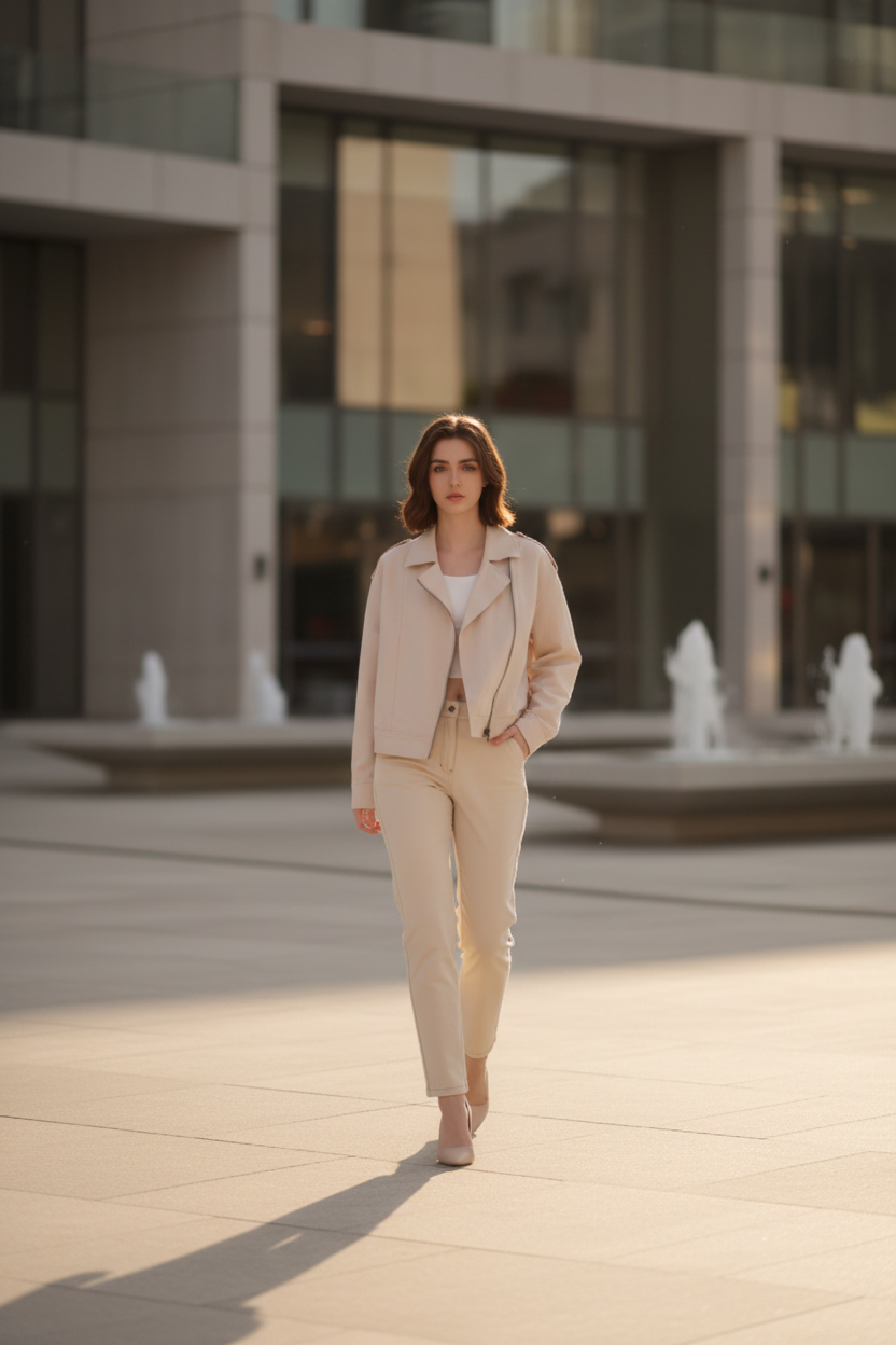 Abrigo Corto de Lino y Algodón Elegante - LÚVORA