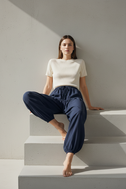 Pantalón Harem Ultra-Suave Cintura Alta - LÚVORA