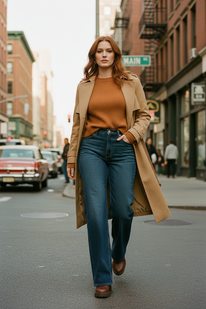 Pantalones Vaqueros Anchos Vintage Chic - LÚVORA