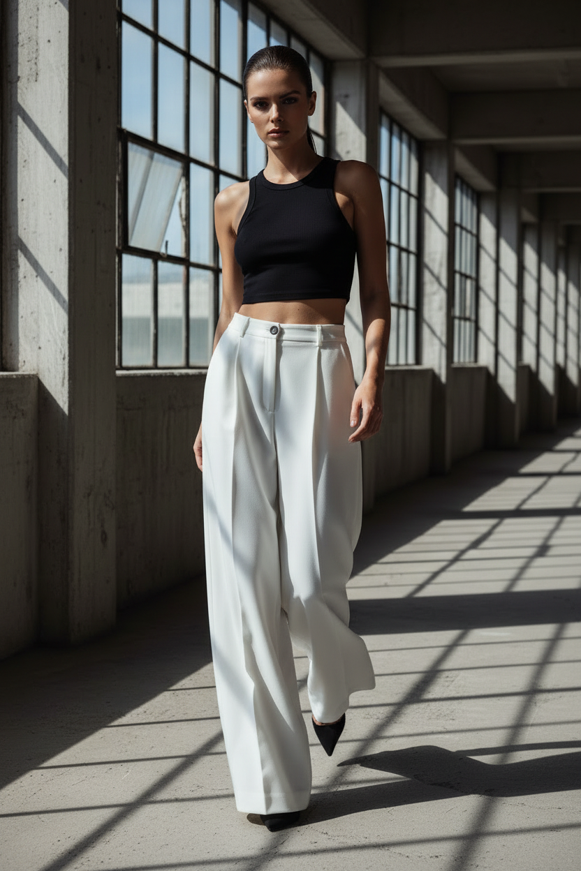 Pantalones de Sastre de Cintura Alta - LÚVORA