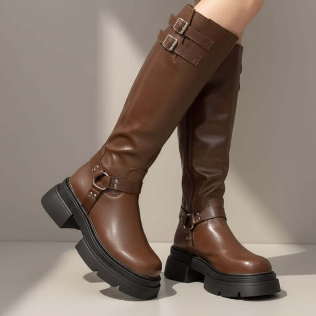 Botas Elegantes de Cuero hasta la Rodilla - LÚVORA