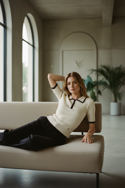 Top de Punto Color Block Sofisticado - LÚVORA