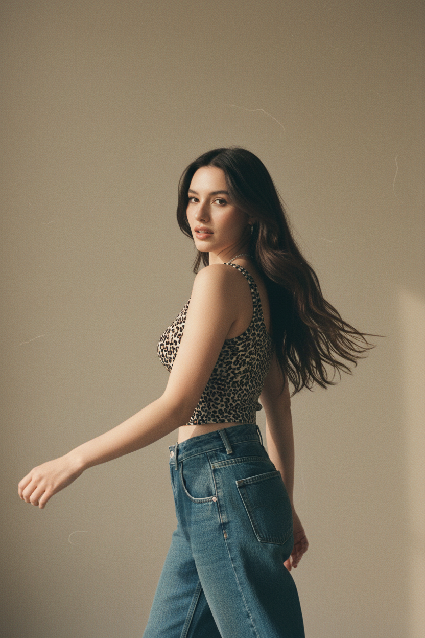 Chaleco de Mujer, Estilo Kpop, Estampado de Leopardo - LÚVORA