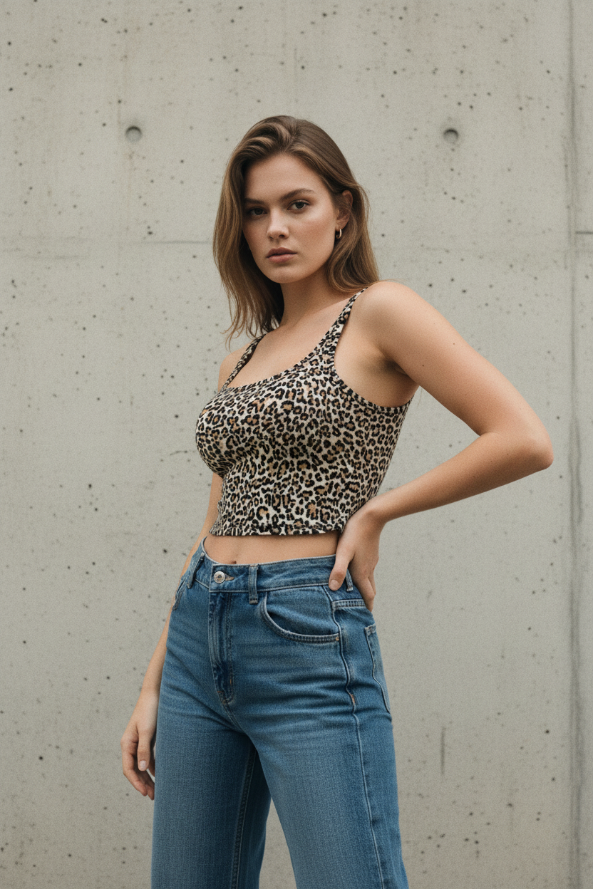 Chaleco de Mujer, Estilo Kpop, Estampado de Leopardo - LÚVORA