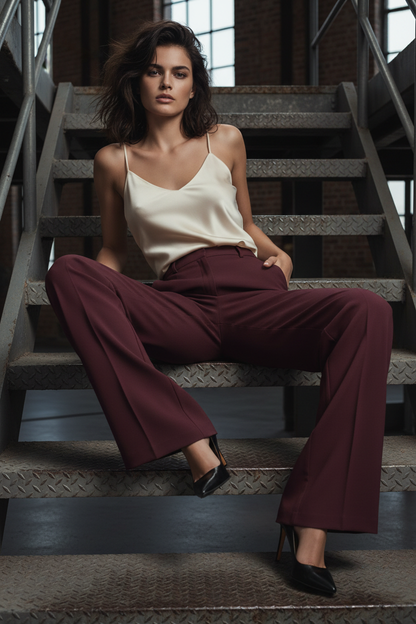 Pantalones Elegantes de Cintura Alta - LÚVORA