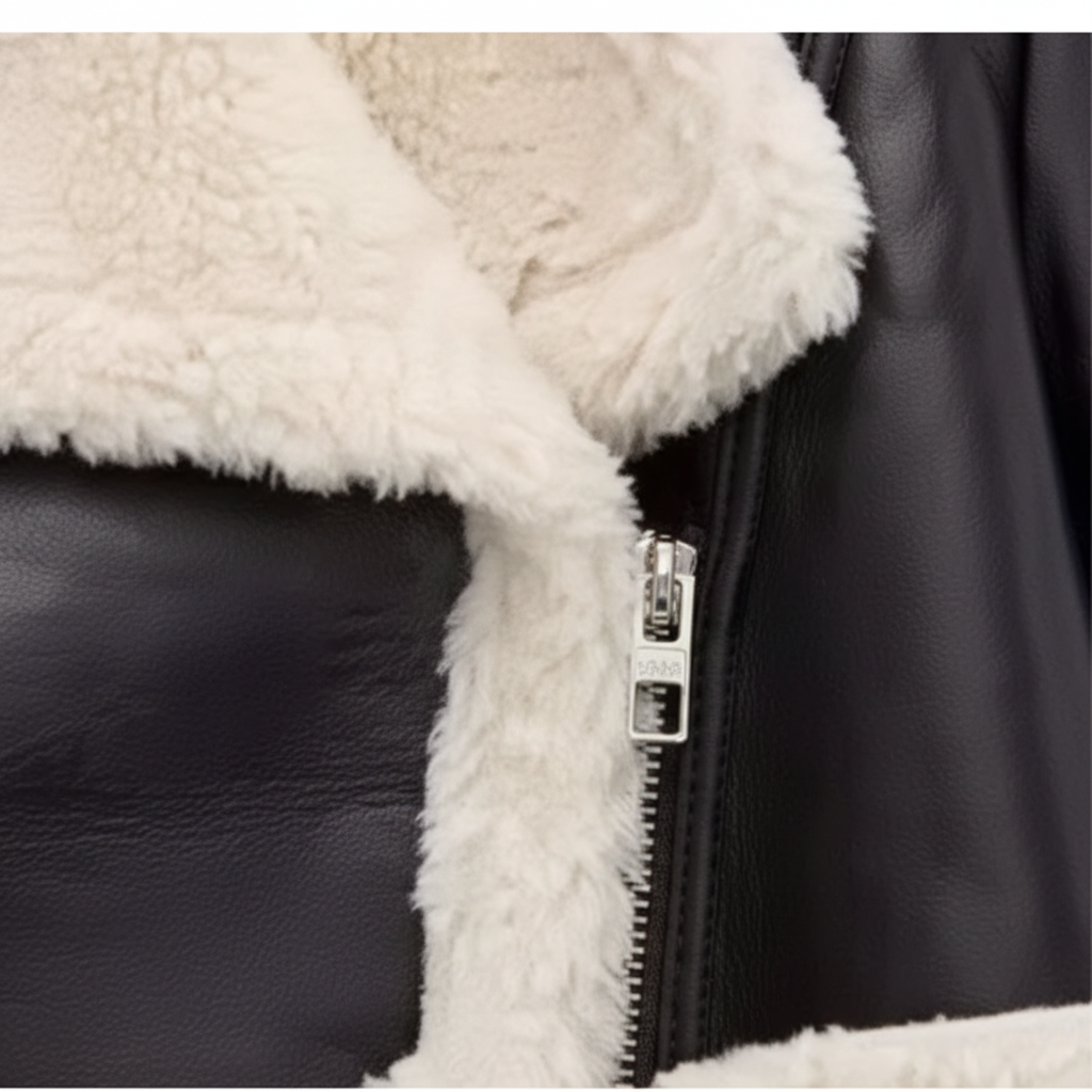 Chaqueta de Cuero Sintético Vintage - LÚVORA