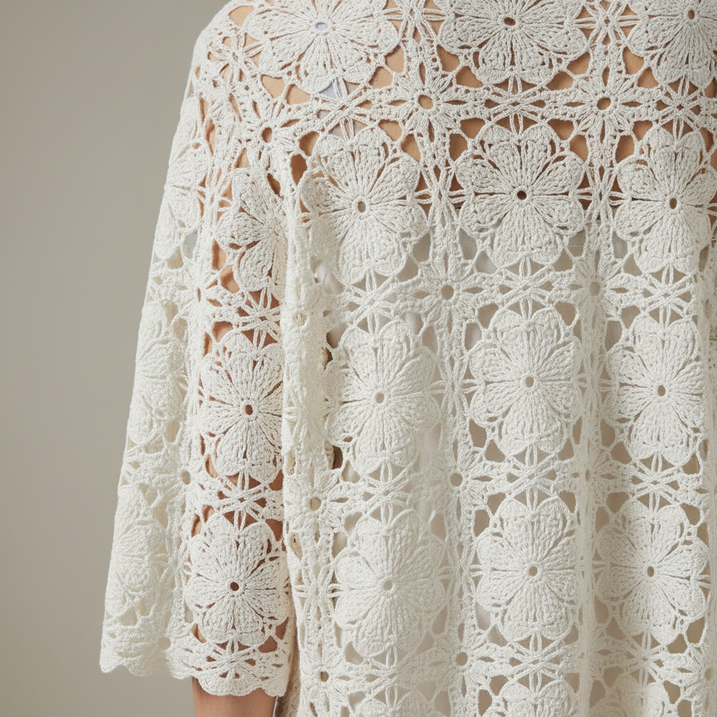 Blusa Elegante de Encaje Floral - LÚVORA