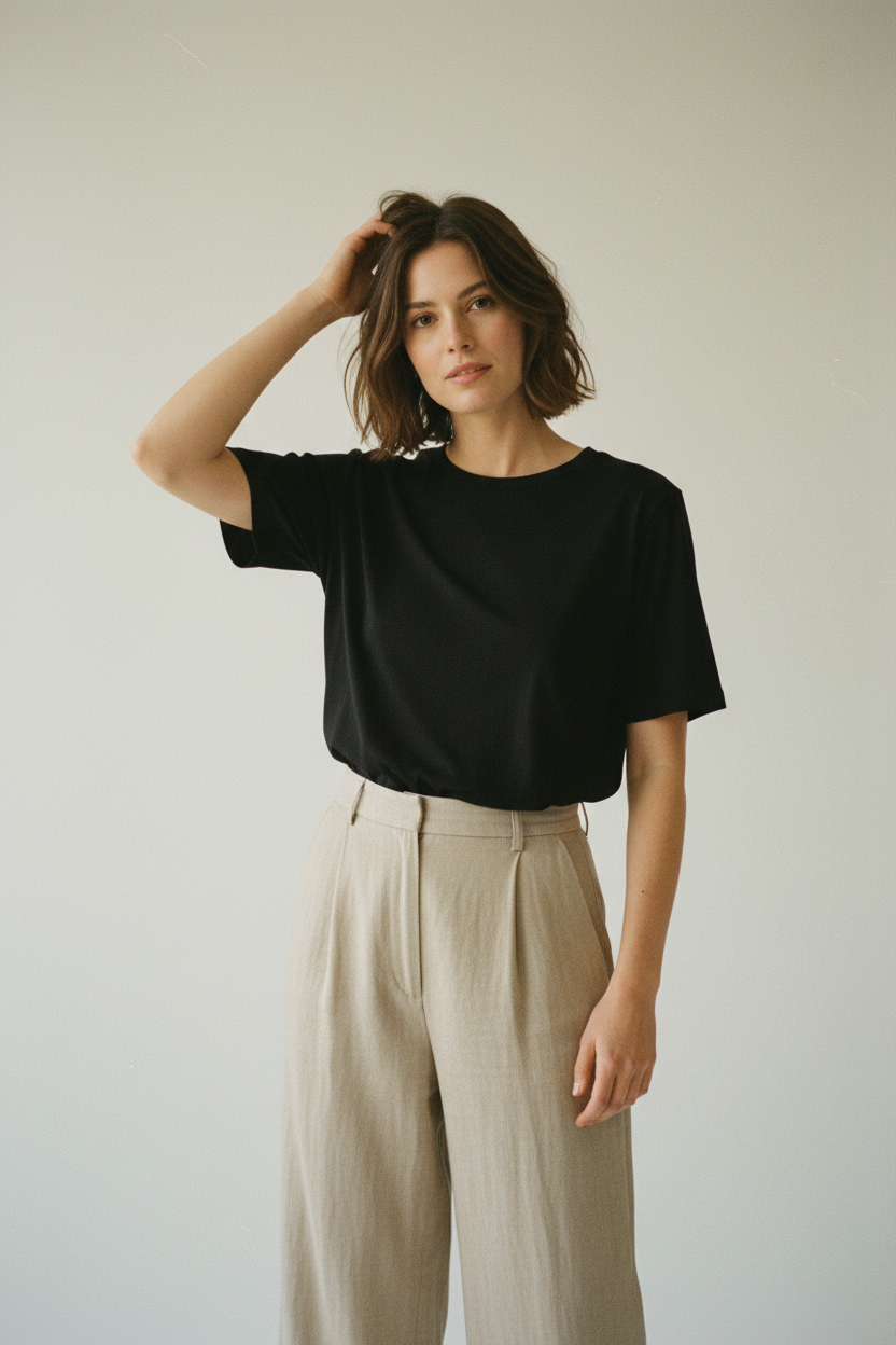 Camiseta 100% Algodón Casual Chic - LÚVORA