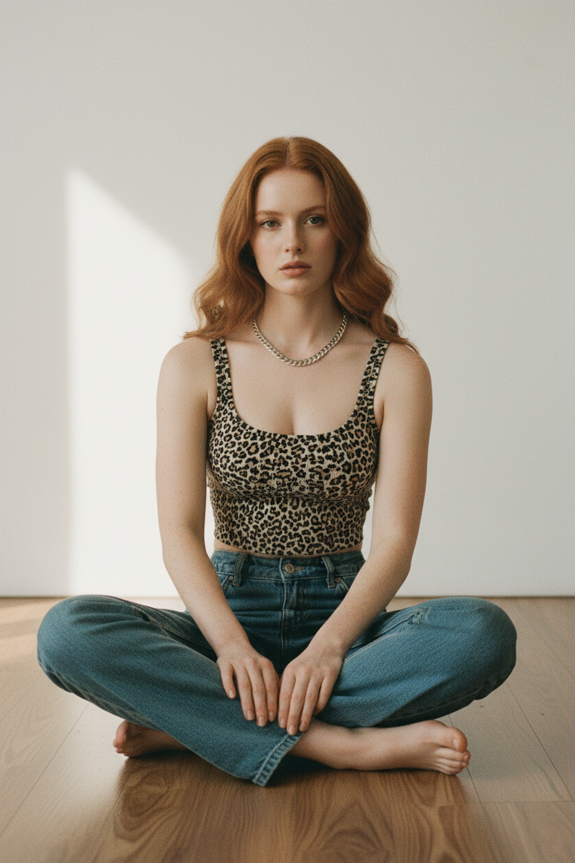 Chaleco de Mujer, Estilo Kpop, Estampado de Leopardo - LÚVORA